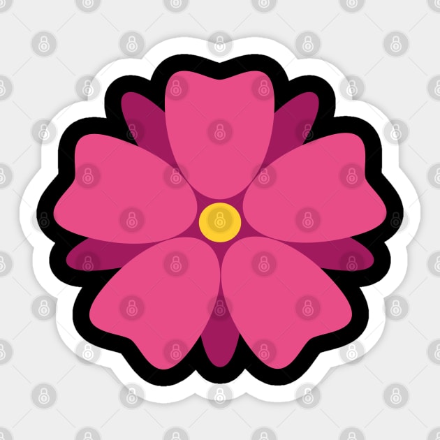 Dark Pink Flower Sticker by EclecticWarrior101